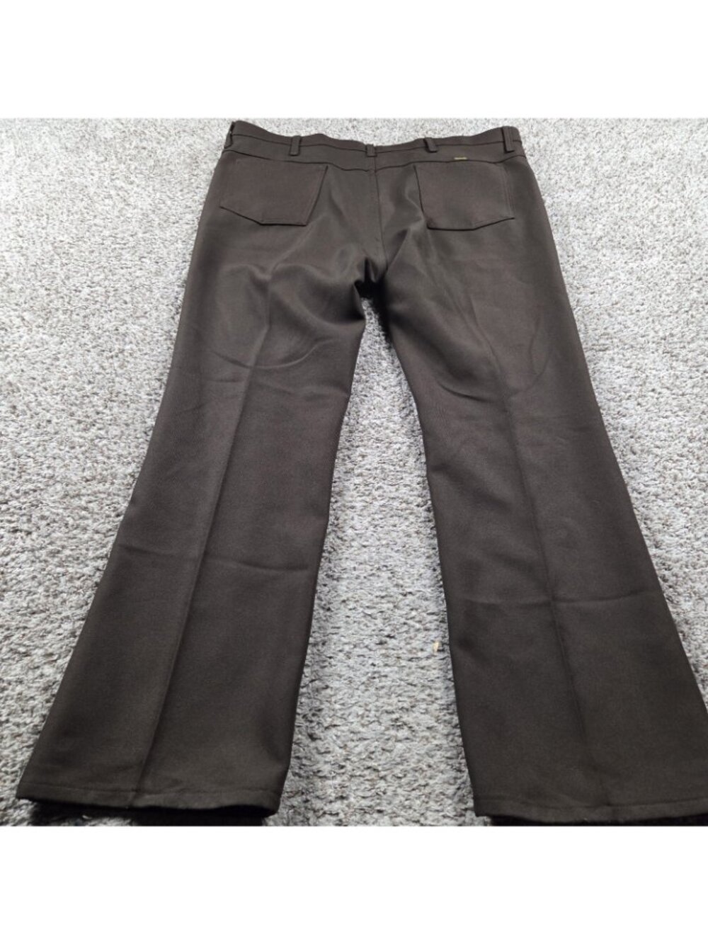 Vintage Wrangler Dress Pants Mens Polyester 46x32 Brown Bootcut Western Rodeo - Picture 5 of 6